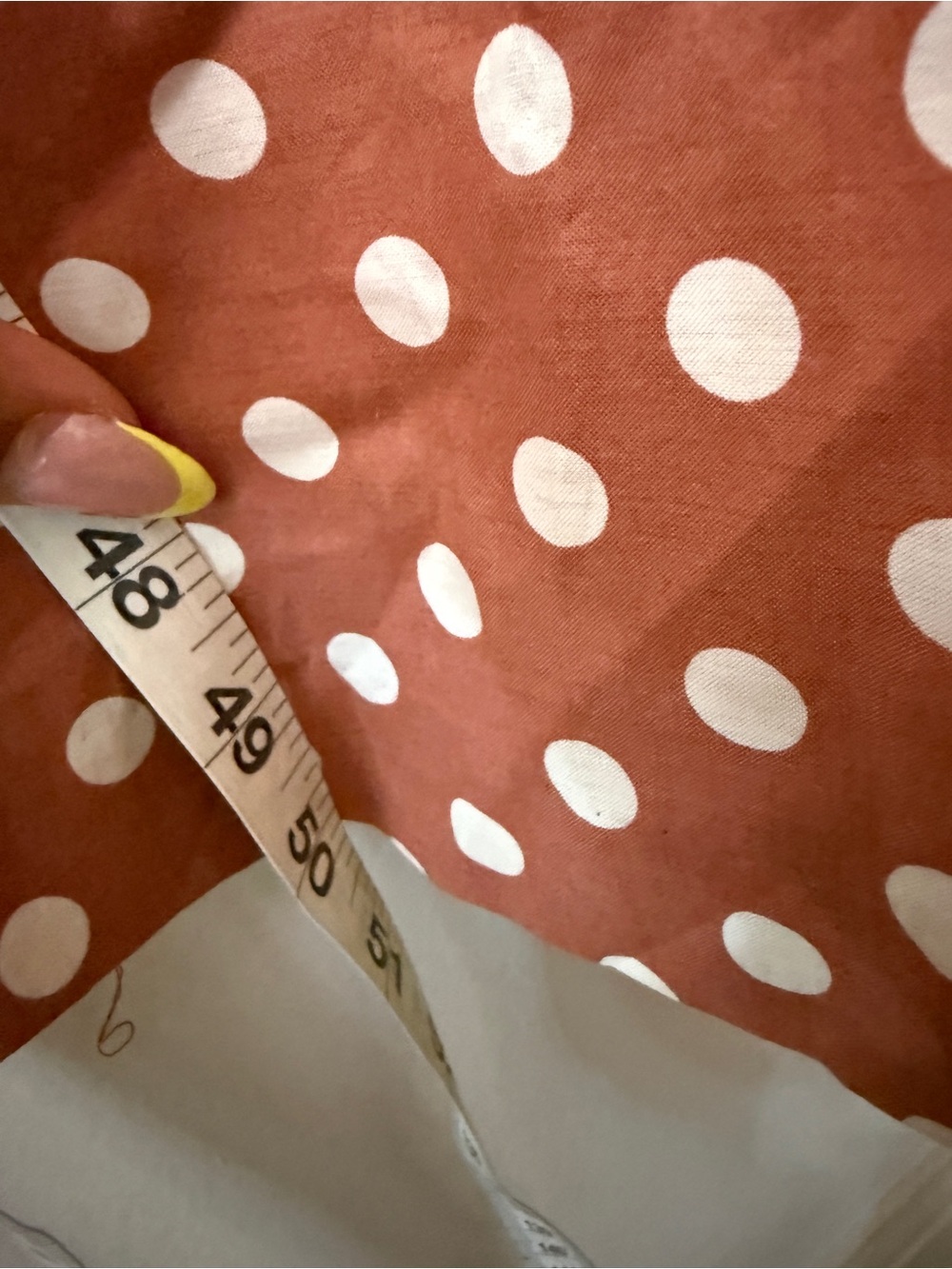 vintage Laura Ashley Rust Polka Dot Midi Dress - Picture 9 of 12